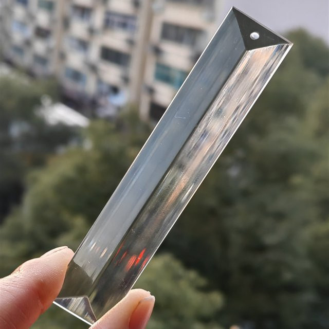 20 Stück transparente Kristall-Eiszapfen aus Glas, dreieckige U-Tropfen Prismen für Kronleuchter und Dekoration, Höhe: 7,6 cm bis 10 cm - Bild 1
