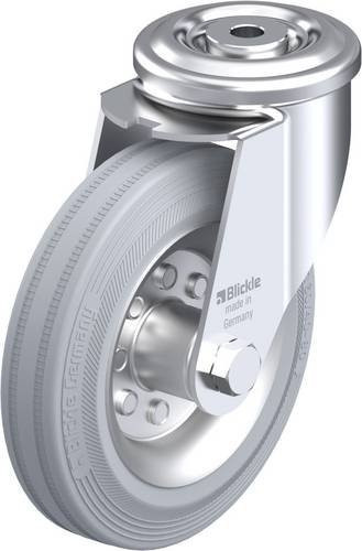 Blickle LER-VE 160R-SG Lenkrolle in Grau mit Stahlgehäuse und 160 mm Rad-Durchmesser für eine Tragfähigkeit von bis zu 135 kg - Bild 1