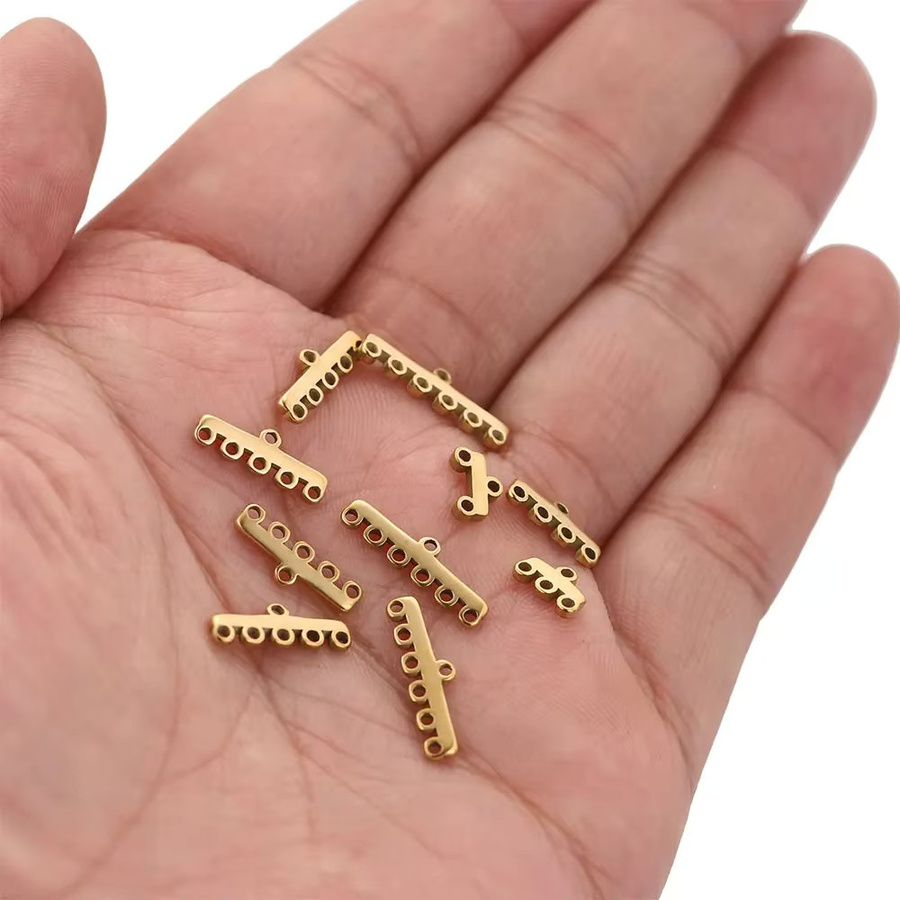 Aiovlo Edelstahl-Anschlüsse, Gold, 20 Stück - Bild 3