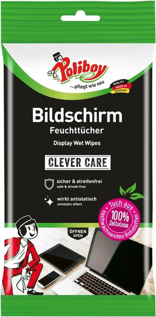 Poliboy Bildschirm Feuchttücher 30 Stück - Bild 1