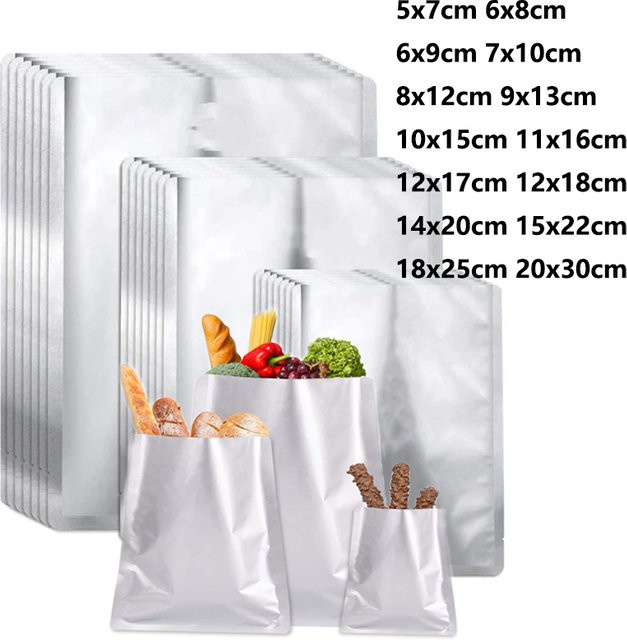 Silberne Mylar-Vakuumierbeutel aus Aluminiumfolie für die Küchenaufbewahrung - Bild 1