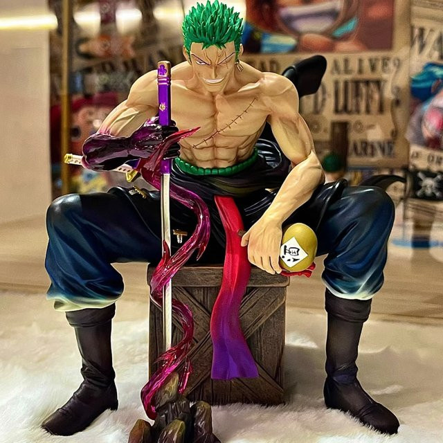 Bandai One Piece Roronoa Zoro Actionfigur, 15cm, Kunststoff - Bild 1