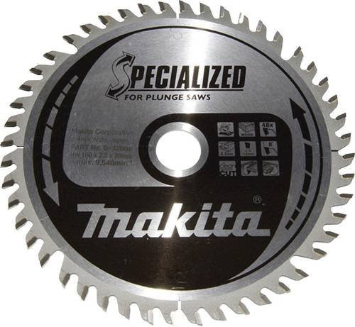 Makita Kreissägeblatt B-32998 für Holz und Metall, Farbe Silber, Durchmesser: 160 mm, Bohrung: 20 mm, Zähne: 48 - Bild 1