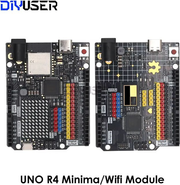 DIYUSER UNO R4 Minima Typ-C USB ESP32-S3 WIFI Edition Entwicklungsboard in Schwarz - Bild 1