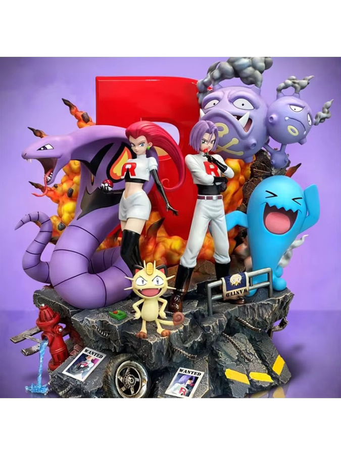 Bandai Pokémon Team Rocket Jessie, James & Meowth, PVC-Figuren-Statue, 38cm - Bild 3