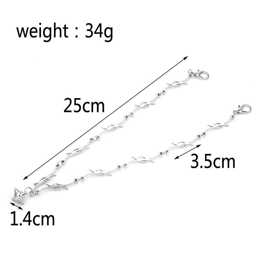 TAKARA TOMY Halskette, Diamantförmige Kugel, Silber, Unisex - Bild 1