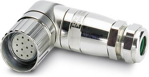 Phoenix Contact 1000043 Sensor-Aktor-Steckverbinder M23 Buchse gewinkelt unkonfektioniert Polzahl 12 Farbe Silber - Bild 1