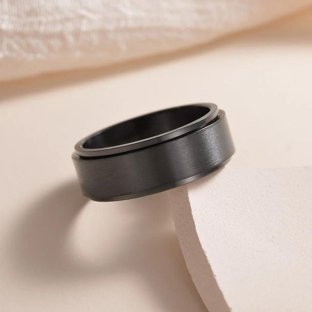 Ring Edelstahl, Schwarz, Damen - Bild 1