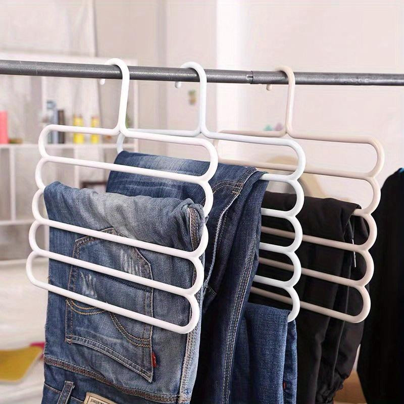 Platzsparender Hosenbügel Schrankorganizer für Hosen, Jeans, Röcke und Schals in Weiß - Bild 4