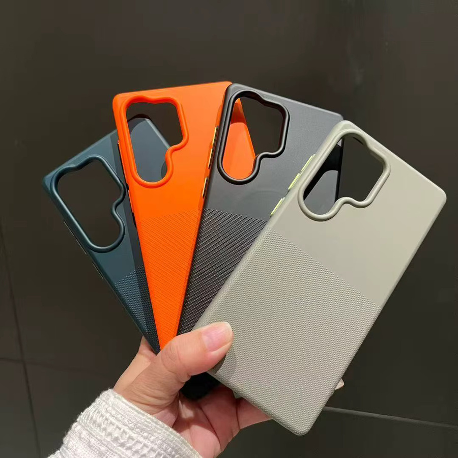 Samsung MagSafe Magnetische Hülle mit Punktmuster für Galaxy S26 Ultra und S25 Ultra in Sandstein und Orange, rutschfeste und stoßfeste Abdeckung - Bild 1
