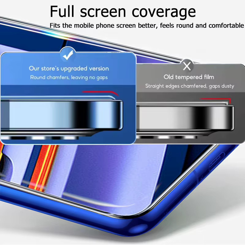 3er-Set gehärtetes Schutzglas für Realme GT Neo 3, transparent, mit Fingerabdruck-Entsperrung und voller Abdeckung - Bild 2