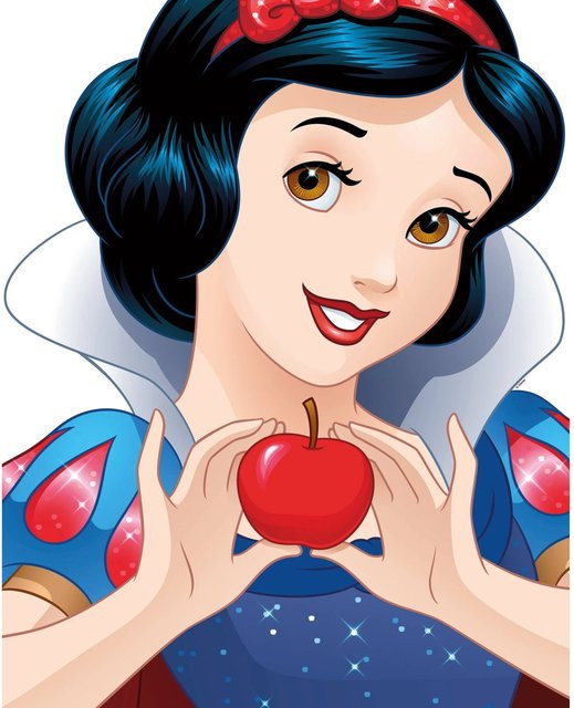 Komar Wandbild Snow White Portrait in White und Multicolour, B: 40 cm, H: 50 cm - Bild 1