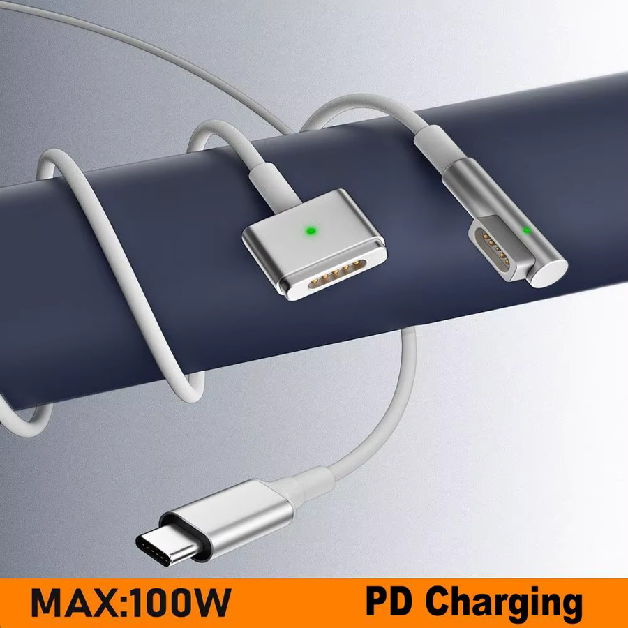 Magenetic PD-Ladekabel USB Typ C auf MagSafe 1 und 2 mit Kontrollleuchte, 100 W, Länge: 1,8 m, aus Zinklegierung für MacBook Air und Pro - Bild 2