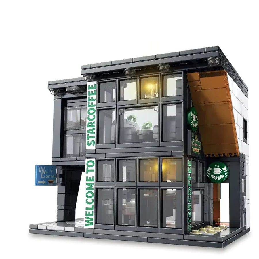 SEMBO BLOCK Kaffeehaus-Bausatz, Stadtansicht-Bausteine, 581 Teile, ab 8 Jahren - Bild 7