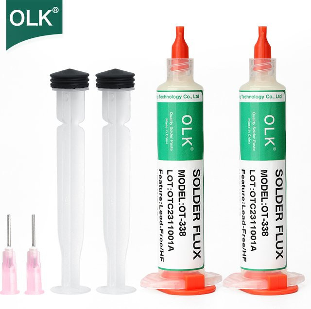 OLK OT-558-ASM Flussmittel für SMD, BGA und PCB, bleifreies Spritzflussmittel, 10,4 g - Bild 1