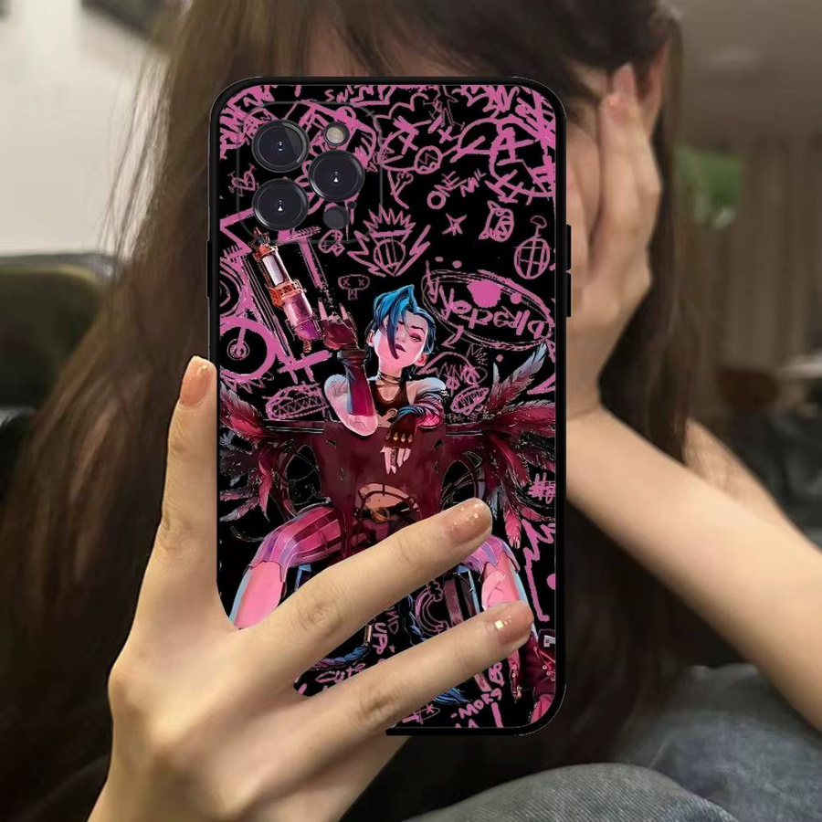 Handyhülle Graffiti Arcane Jinx aus weichem Silikon für iPhone 11 bis iPhone 17 Pro Max, Multicolour - Bild 2