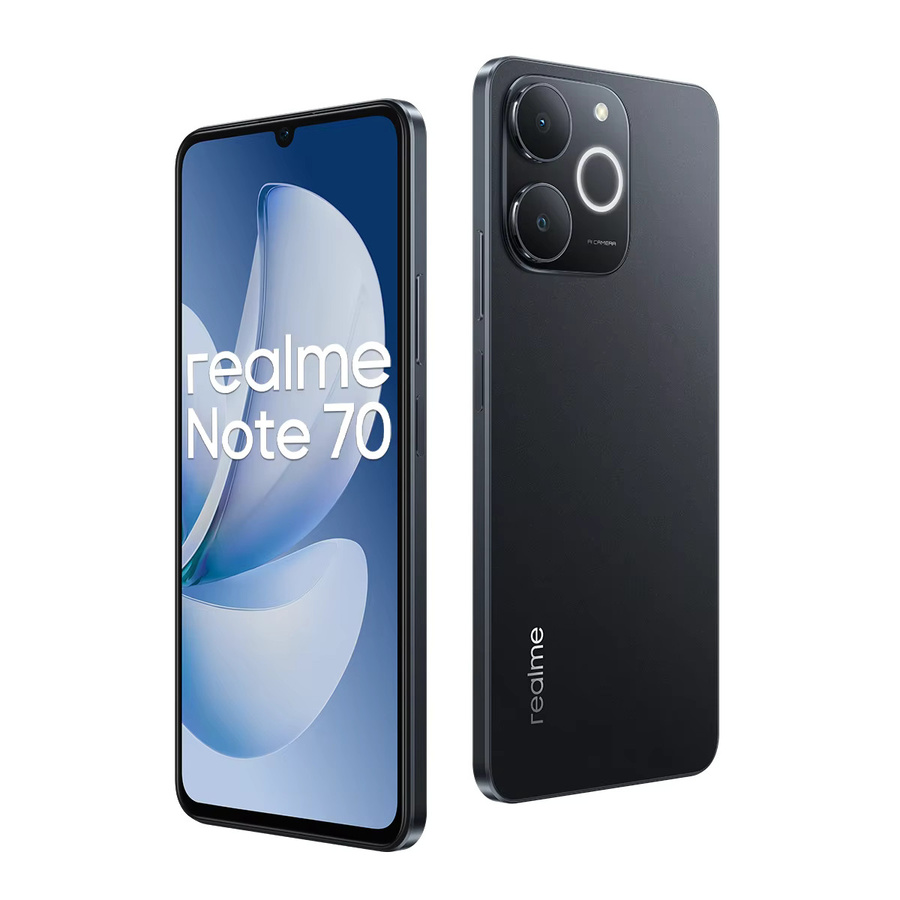 realme Note 70T Smartphone Globale Version mit 4 GB RAM und 128 GB oder 256 GB Speicher, 6000 mAh Akku, 4G LTE, Schwarz - Bild 2