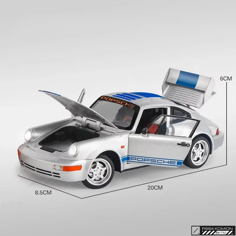WELLY Porsche 964 Carrera RS 911, Modellauto, 1:24, Metall, mit Licht und Sound, ab 6 Jahren - Bild 2
