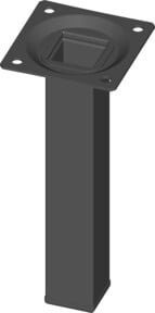 Möbelfuß Element System aus Stahl in Schwarz Matt RAL 9005, B/T/H: 2,5 x 2,5 x 15 cm - Bild 1