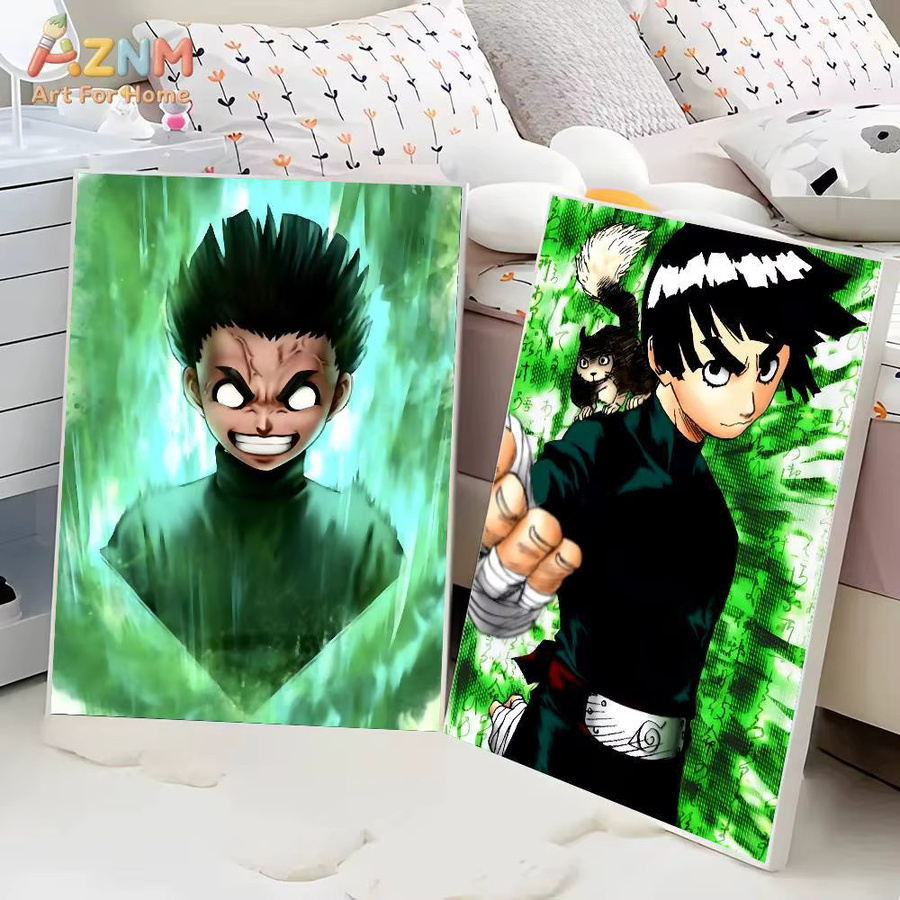 AZNM Naruto Rock Lee The Taijutsu Master Anime-Leinwandgemälde als Wandkunst in Mehrfarbig - Bild 4
