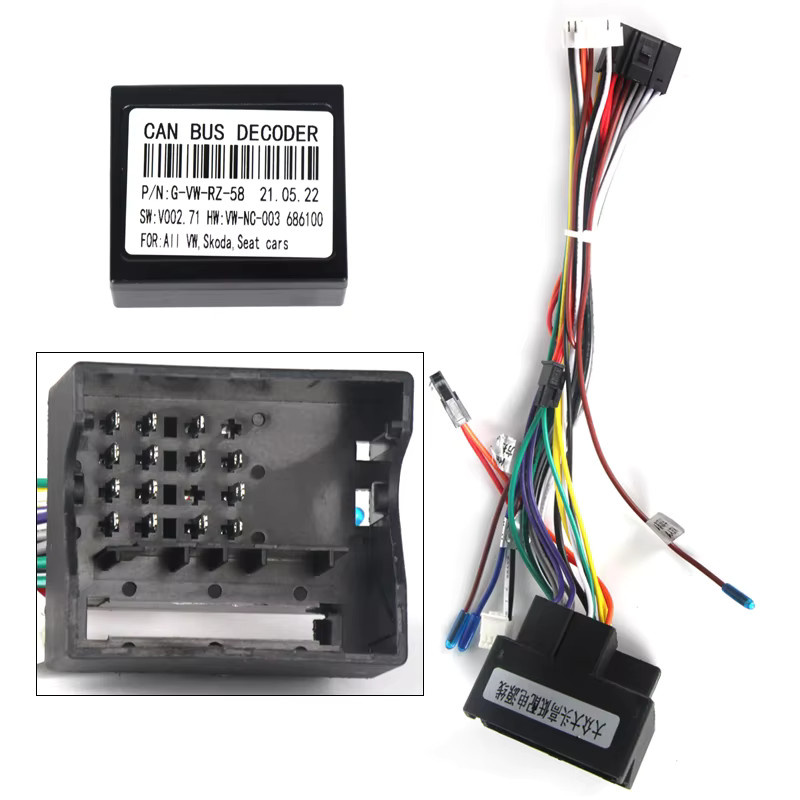 TomoStrong 9-Zoll Autoradio Blende Rahmen für Volkswagen Multivan T5 2003–2015 inklusive Canbus und Montagesatz in Schwarz - Bild 4