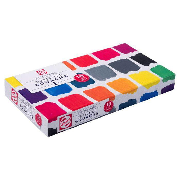 Talens Gouachefarbe Extrafein Set mit 10 Farben in 20ml Tuben Multicolor - Bild 2