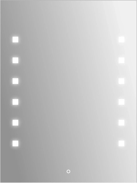 LED-Leuchtspiegel Capella II von Jokey in Kristall-Form, Farbe Silber, B: 60 cm, H: 80 cm - Bild 1