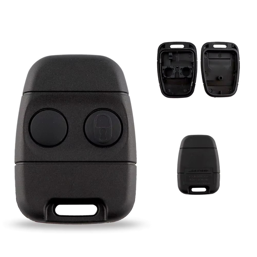 YIQIXIN Ersatzgehäuse für Land Rover Discovery 1 und Freelander, 2 Tasten Fernbedienung Schlüssel Shell Fob, Schwarz - Bild 4