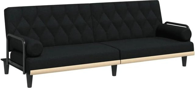 vidaXL Schlafsofa Click-Clack mit Armlehnen in Schwarz aus Stoff - Bild 1