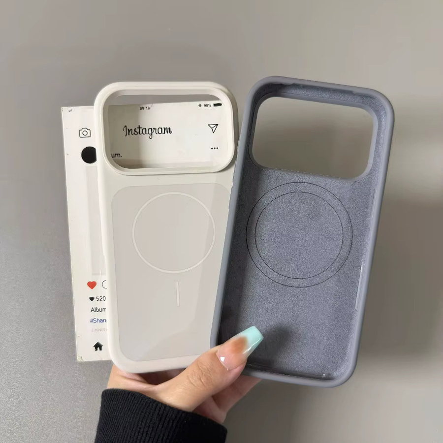 Apple MagSafe Silikon Hülle für iPhone 17 Pro Max in Weiß - Bild 2