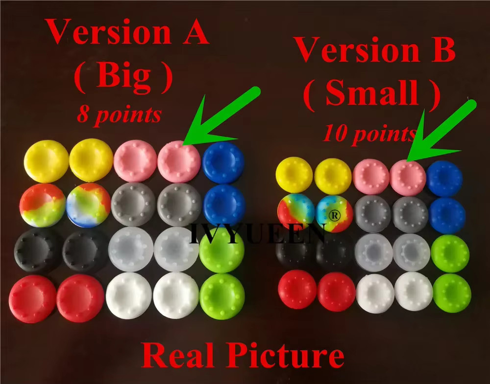 IVYUEEN 20 Stück analoge Thumb-Stick-Griffabdeckung in Multicolour für PlayStation 5, PS4 sowie Xbox One Series und Xbox Series X S Controller - Bild 2