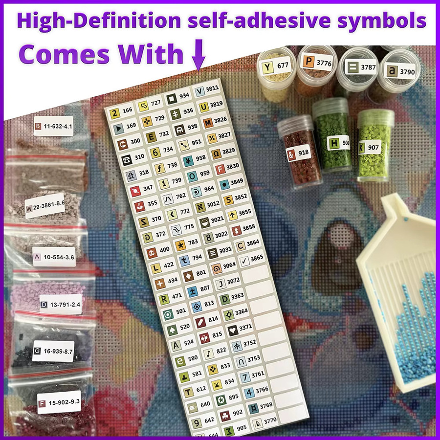 Potdemiel DIY Diamantstickerei Drachen Mosaik Set mit Acryl-Elementen in Multicolour, Durchmesser: 20 cm - Bild 2