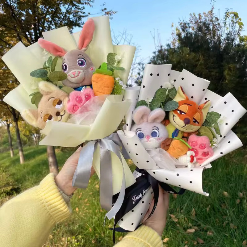 Potdemiel Zootopia Plüschpuppen Kleiner Anhänger Judy Hopps Nick Wilde, Plüsch / Textil - Bild 1