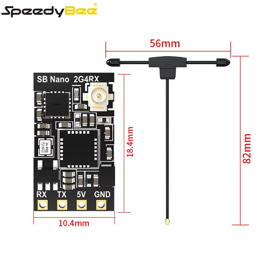SpeedyBee Nano 2,4GHz / 915MHz/2,4G TCXO ExpressLRS ELRS Empfänger - Bild 2