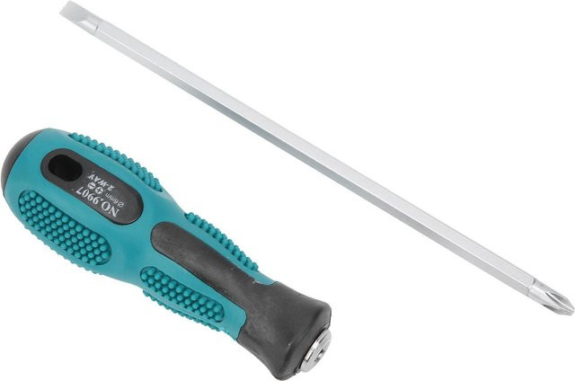 Doppelfunktionsschraubendreher von TOMTOP JMS aus Chrom-Vanadium-Stahl mit Kreuzschlitzkopf in Blau, Länge: 150 mm - Bild 1