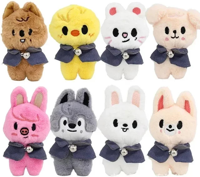 SKZOO Wolf Chan Mini-Plüschpuppe, Plüsch-Rucksackanhänger, 12cm - Bild 1
