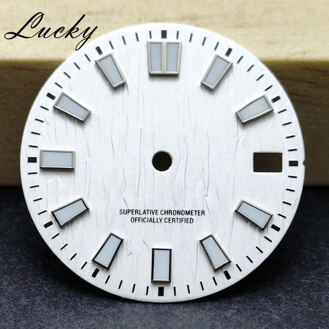 MUZHI Zifferblatt, 28,5 mm, grün, Automatikwerk, Einzelkalender-Zubehör - Bild 1