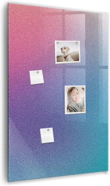 Tulup Glas Magnettafel Gradientenabstraktion in Weiß und Multicolour, B/H: 60 x 90 cm - Bild 1