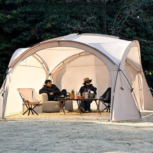 Tragbarer und zusammenklappbarer Strandkuppel-Sonnenschutz für Picknick und Camping - Bild 1