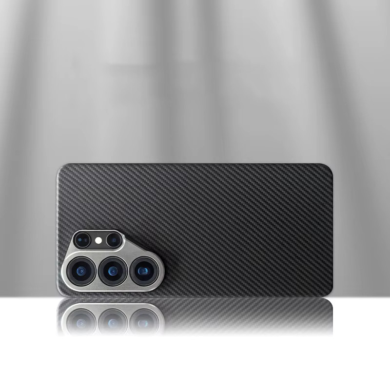 Kevlar Magnetische Hülle für Samsung Galaxy S26 Ultra in Schwarz aus Aramidfaser im minimalistischen Design - Bild 4