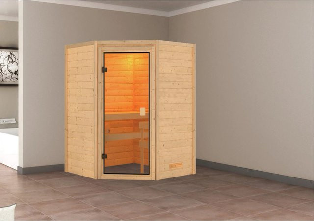 Karibu Sauna Antonia in Natur Braun - Bild 1