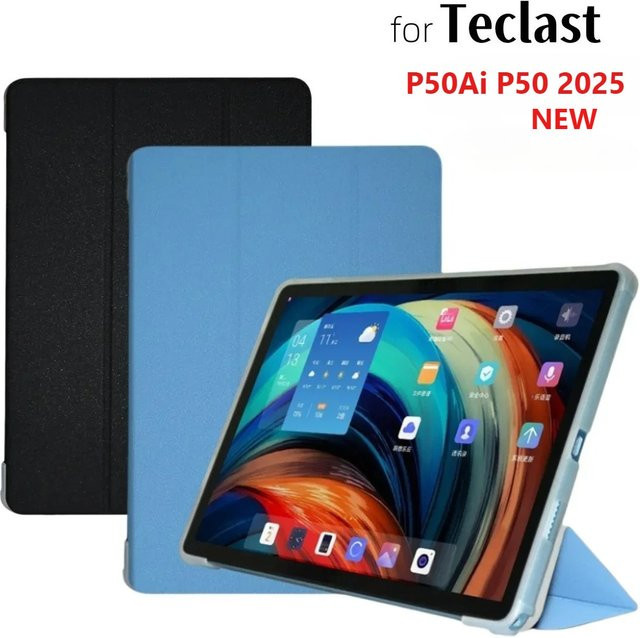 Smart Cover für Teclast P50Ai P50 2025 Tablet-Hülle in Blau mit klappbarem Ständer, PU-Leder und weicher TPU-Rückschale sowie Auto Sleep/Wake-up Funktion - Bild 1