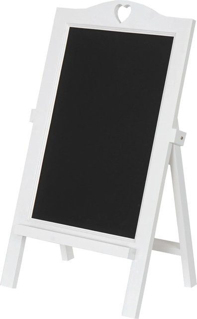 PROREGAL Werbetafel Dekotafel aus Paulowniaholz, Weiß lackiert, B/T/H: 66 x 39 x 33 cm - Bild 1