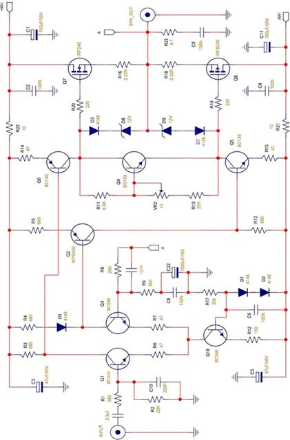 100W Ultimate Fidelity Leistungsverstärkerplatine IRFP240 IRFP9240 MOS FET Mono Audio DIY Kit - Bild 1