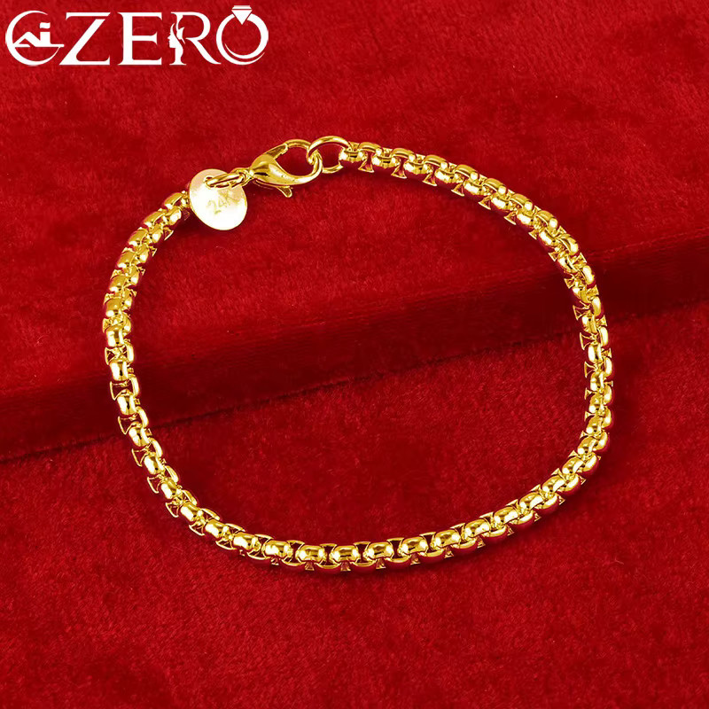 ALIZERO Armband, 925 Silber, Gold, 4mm, Unisex - Bild 2