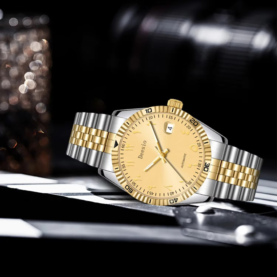 Deesio Armbanduhr Automatik, Edelstahl, Gold, Herren - Bild 2