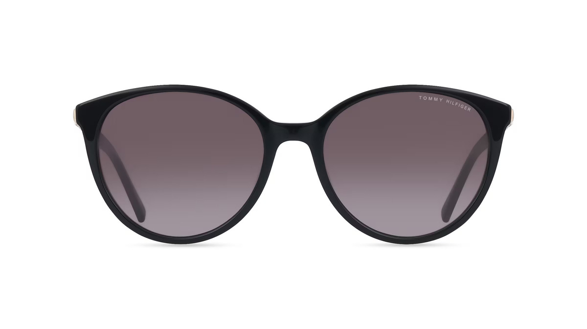 Tommy Hilfiger TH 2350/S Sonnenbrille Panto, Vollrand, Acetat, Damen, Schwarz - Bild 1