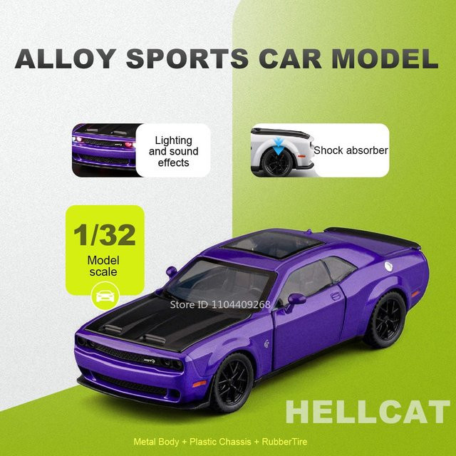 RMZ city SRT Hellcat Automodell Spielzeug, 1:32 Maßstab, mit Musik und Licht - Bild 1