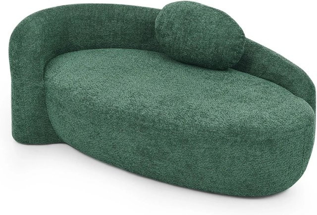 PXloue Stoffsofa in Grün aus Teddyfell und Schaumstoff als Relaxsessel und Bodensessel für dein Wohnzimmer oder Schlafzimmer - Bild 1