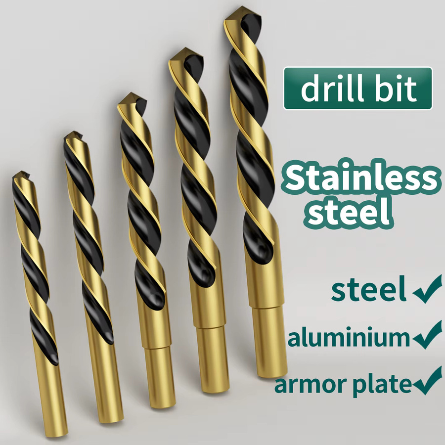 Mabu 5er Set Spiralbohrer aus Kobaltlegierung in Gold, Durchmesser 1–5 mm, für Edelstahl, Eisen und Aluminiumlegierungen - Bild 2